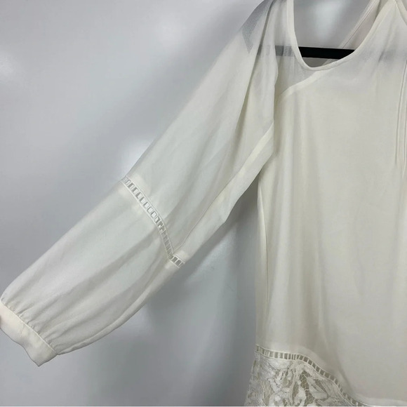 Michael Michael Kors Cold Shoulder Cream Blouse Size Small - Picture 3 of 8